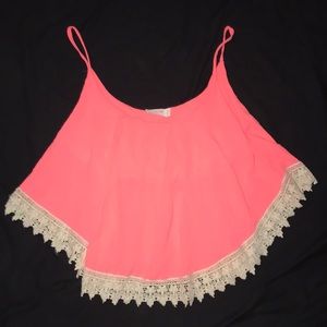 Coral Crochet Tank